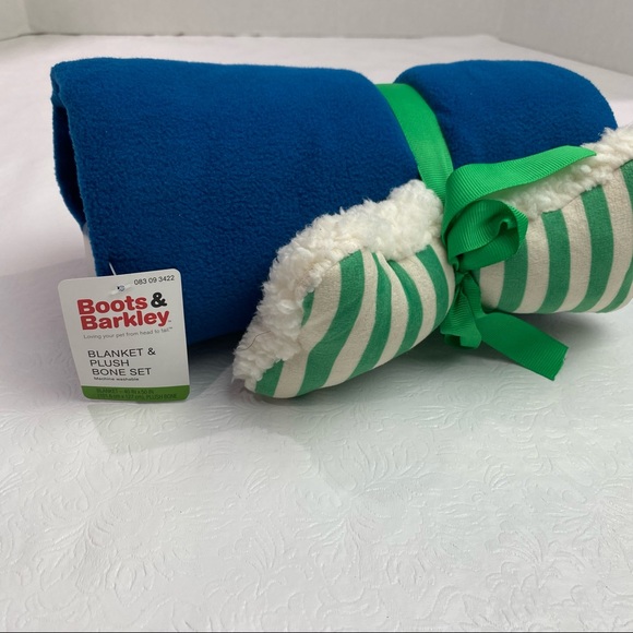 boots & barkley Dog Boots Barkley Blue Dog Blanket And Plush Bone